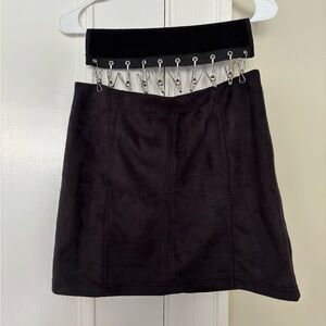 Soft black mini skirt